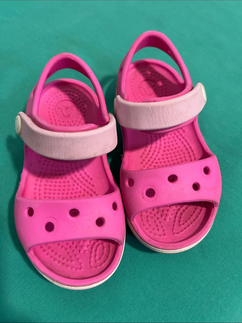 CROCS Kids Pink Sports Sandal w/Adjustable Strap Sz: c6